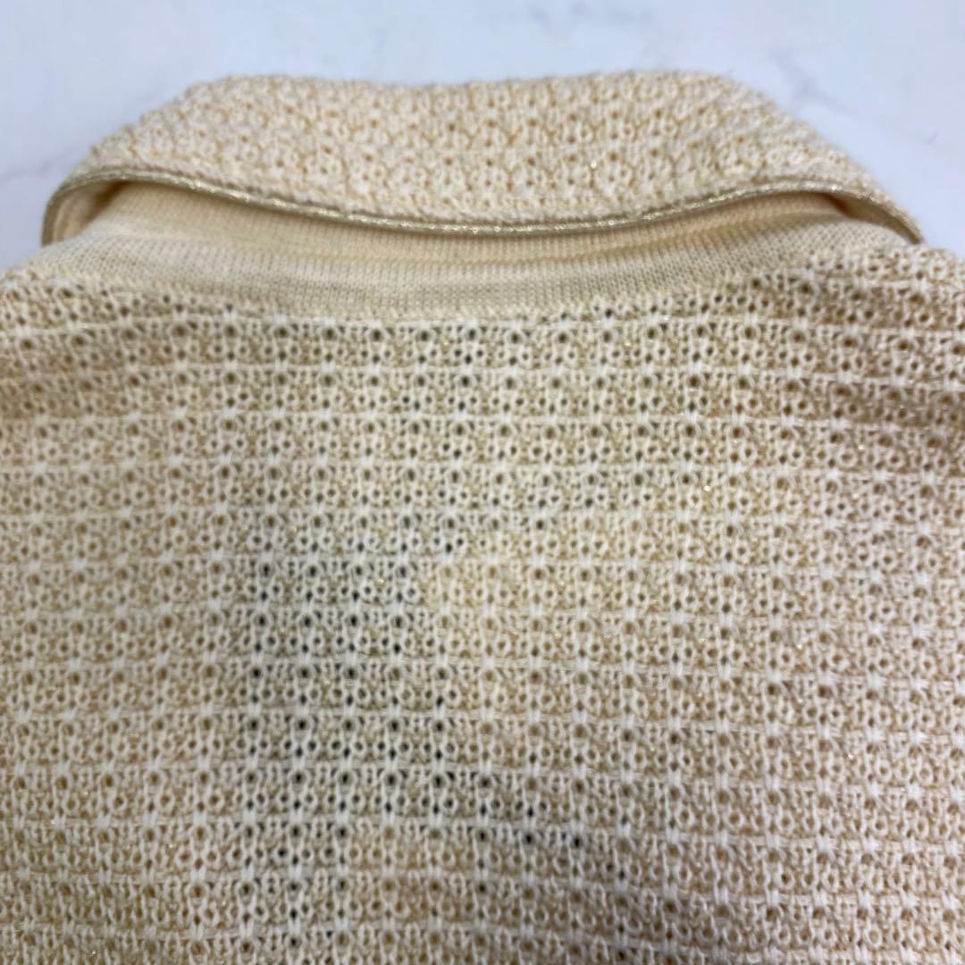 タグ付き新品★LEONARD テーラードジャケット シルク混 金ラメ 40