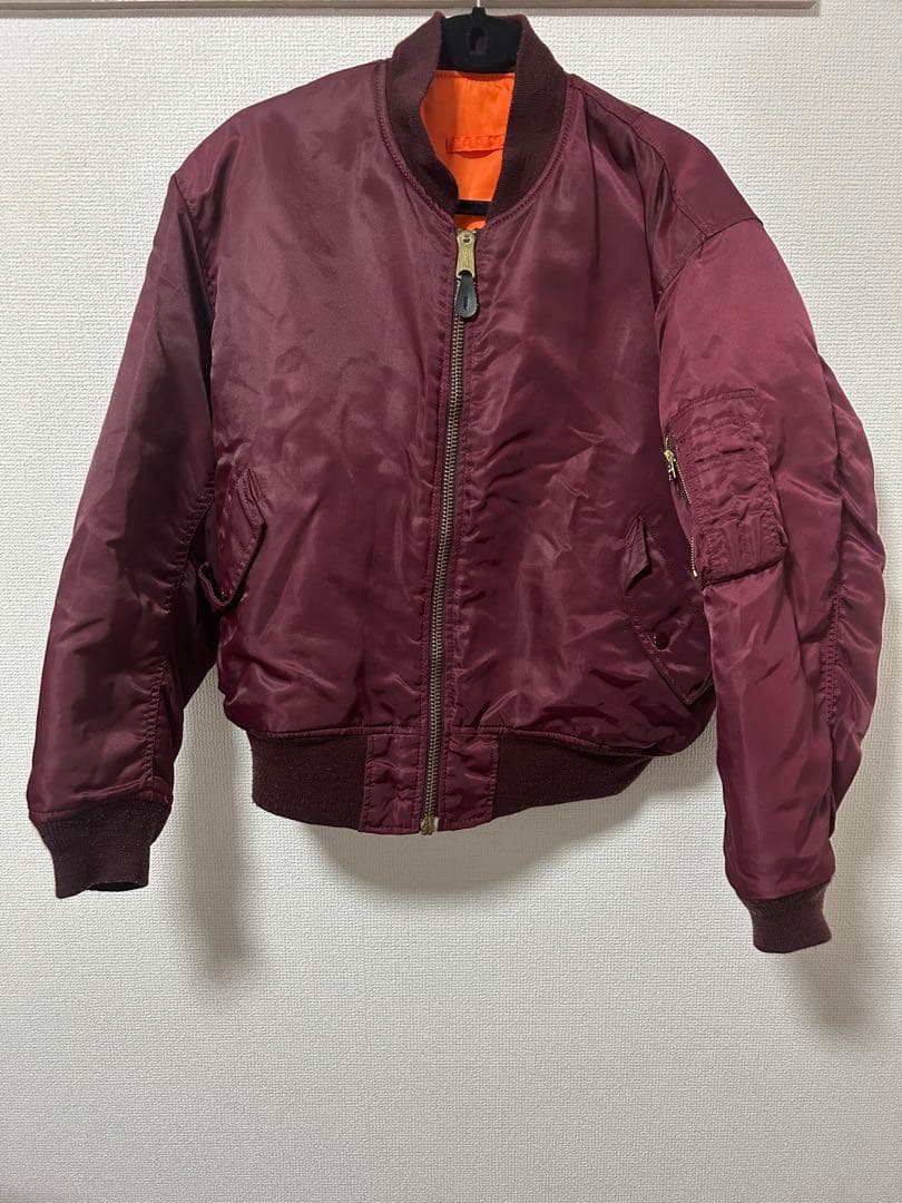 【値下げ】80s〜90s MA-1 フライトジャケット ミリタリー ボルドー