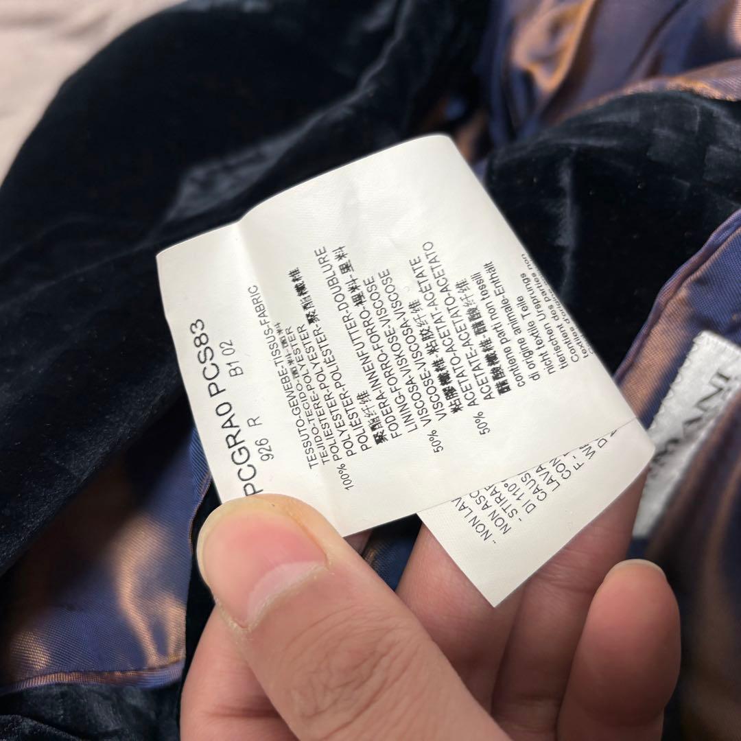 armani collezioni \"鱗風\" 千鳥柄 ベロアテーラードジャケット