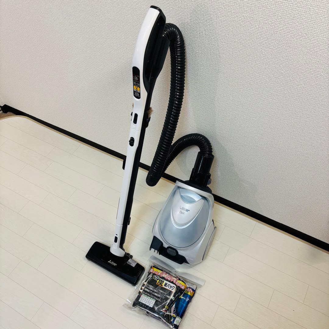 【美品】三菱電機 紙パック式掃除機Be-K 自走式パワーブラシ 紙パック2個付き