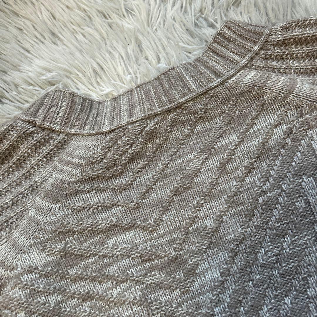 【美品】tamaki niime CA knit ポッケ モカブラウン系 ニット
