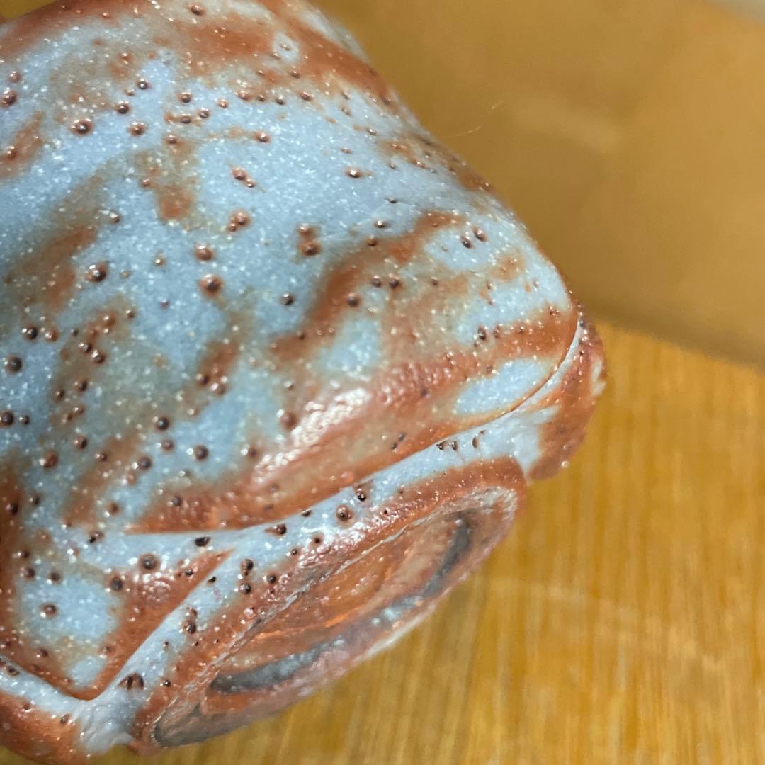 奥磯栄麓　鼠志野ぐい呑　箱なし