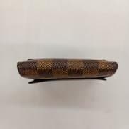 Louis Vuitton ダミエ ブラウンレザー三つ折り財布