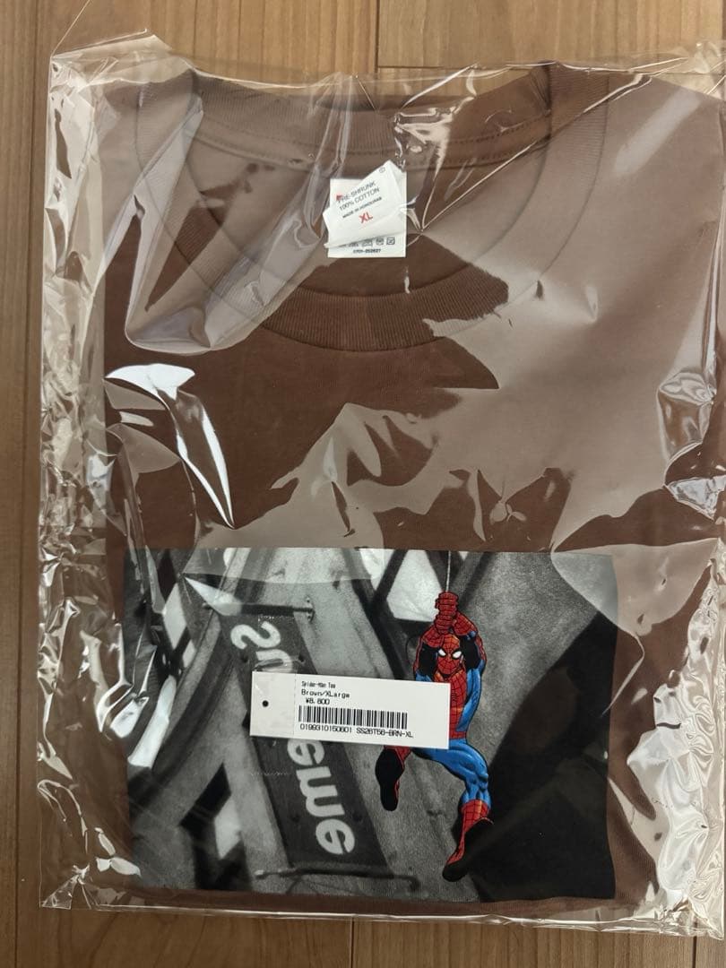 【送料込み★】Supreme Spider-Man Tee XL ブラウン