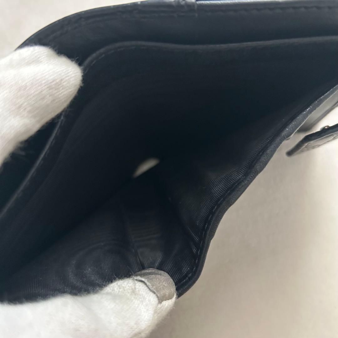 GUCCI グッチ 二つ折り財布 折り財布 シマ 黒