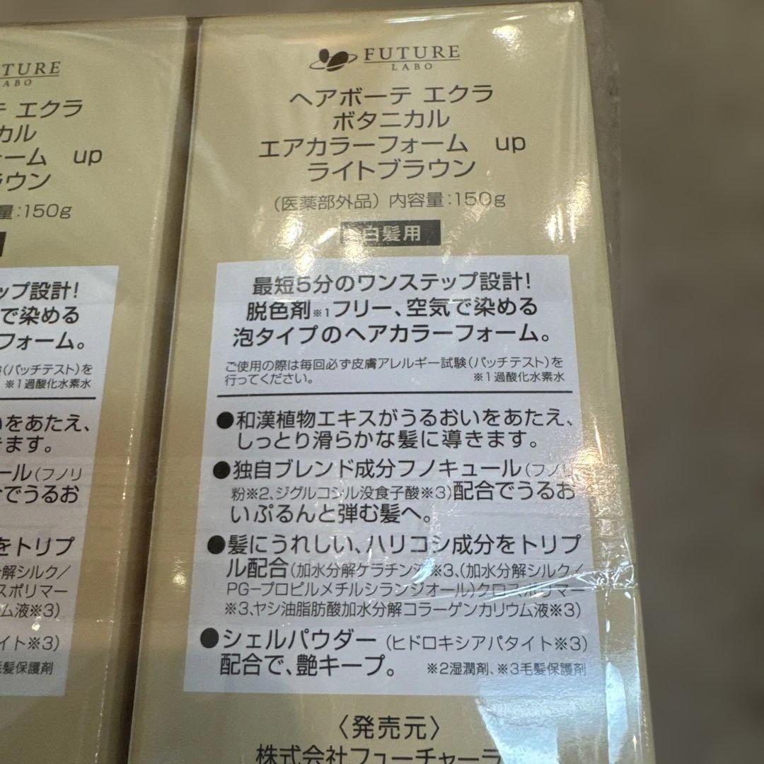 値下げ⭐︎ヘアボーテ エクラボタニカルエアカラーフォームup ライトブラウン×2本