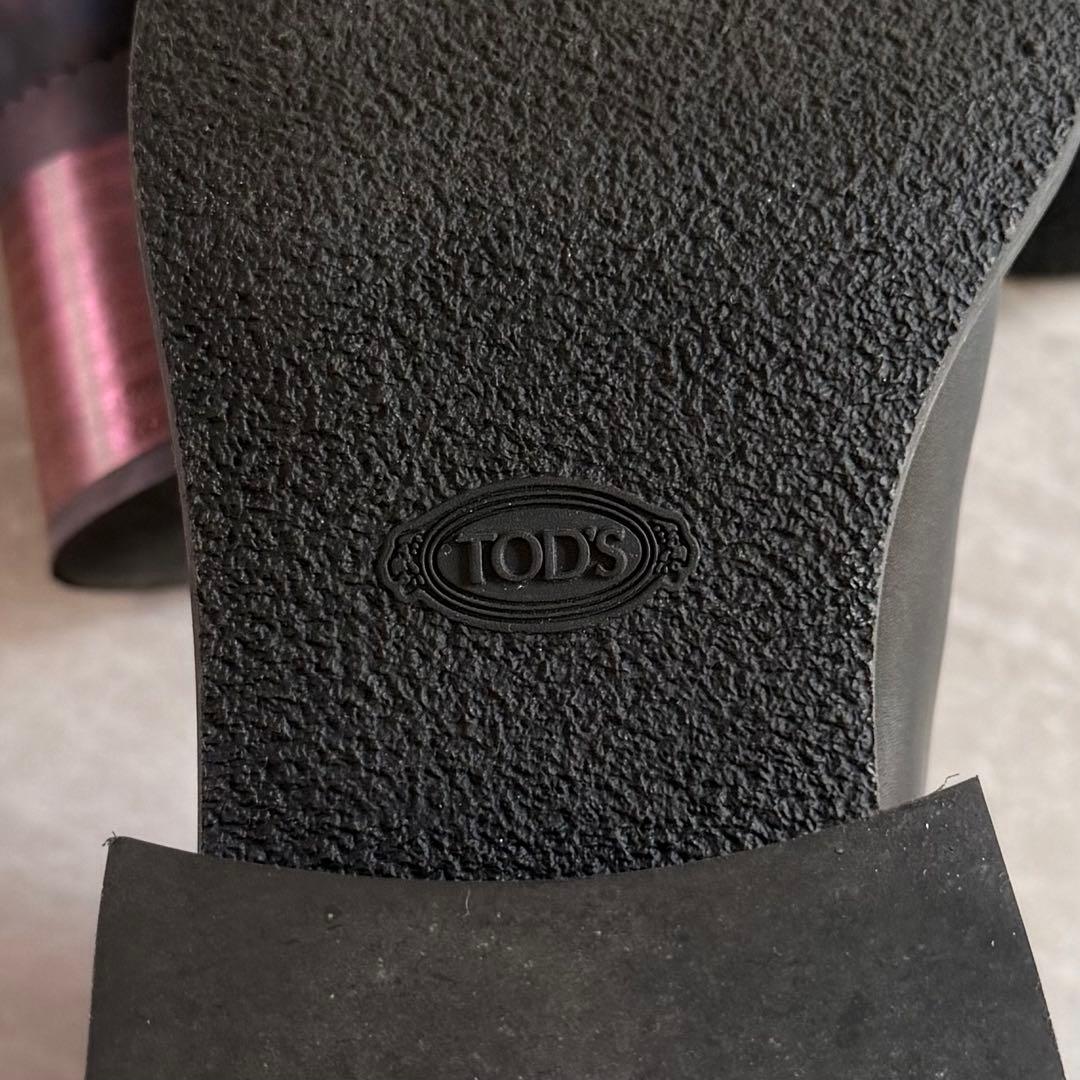 美品✨ TOD’S トッズ レザー ブーツ 37 1/2 ブラック ライオン金具