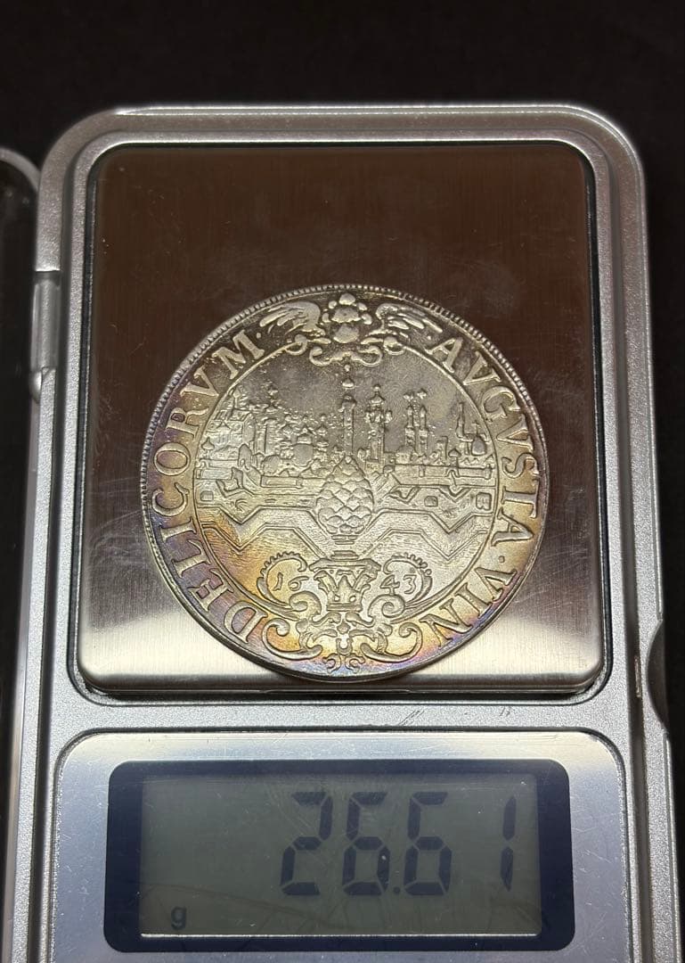 【博物館級】1643年 神聖ローマ ターラー級 本物大型銀貨