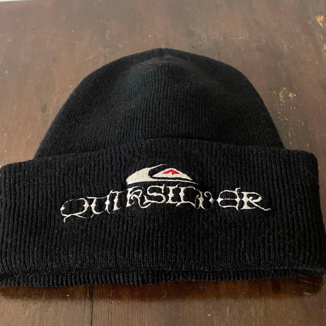 90s00s 【日本製】QuickSilver 肉厚ビーニー　オールドサーフ