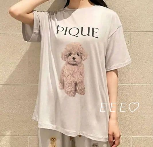 正規品♡新品 ジェラートピケ トイプードル Tシャツ グレー 半袖