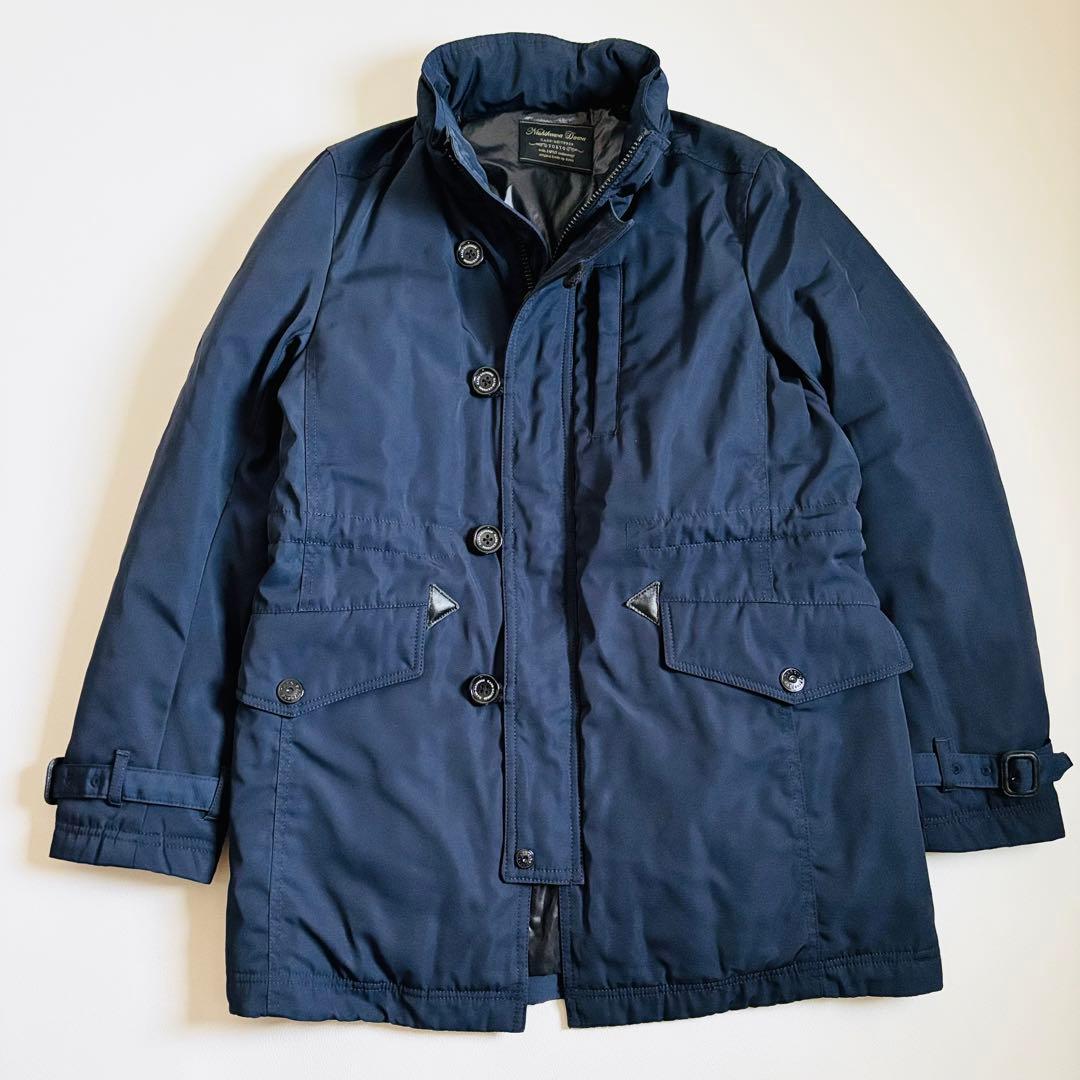 2325【美品】ナノユニバース 西川ダウン ダウンコート N3-B ロングコート