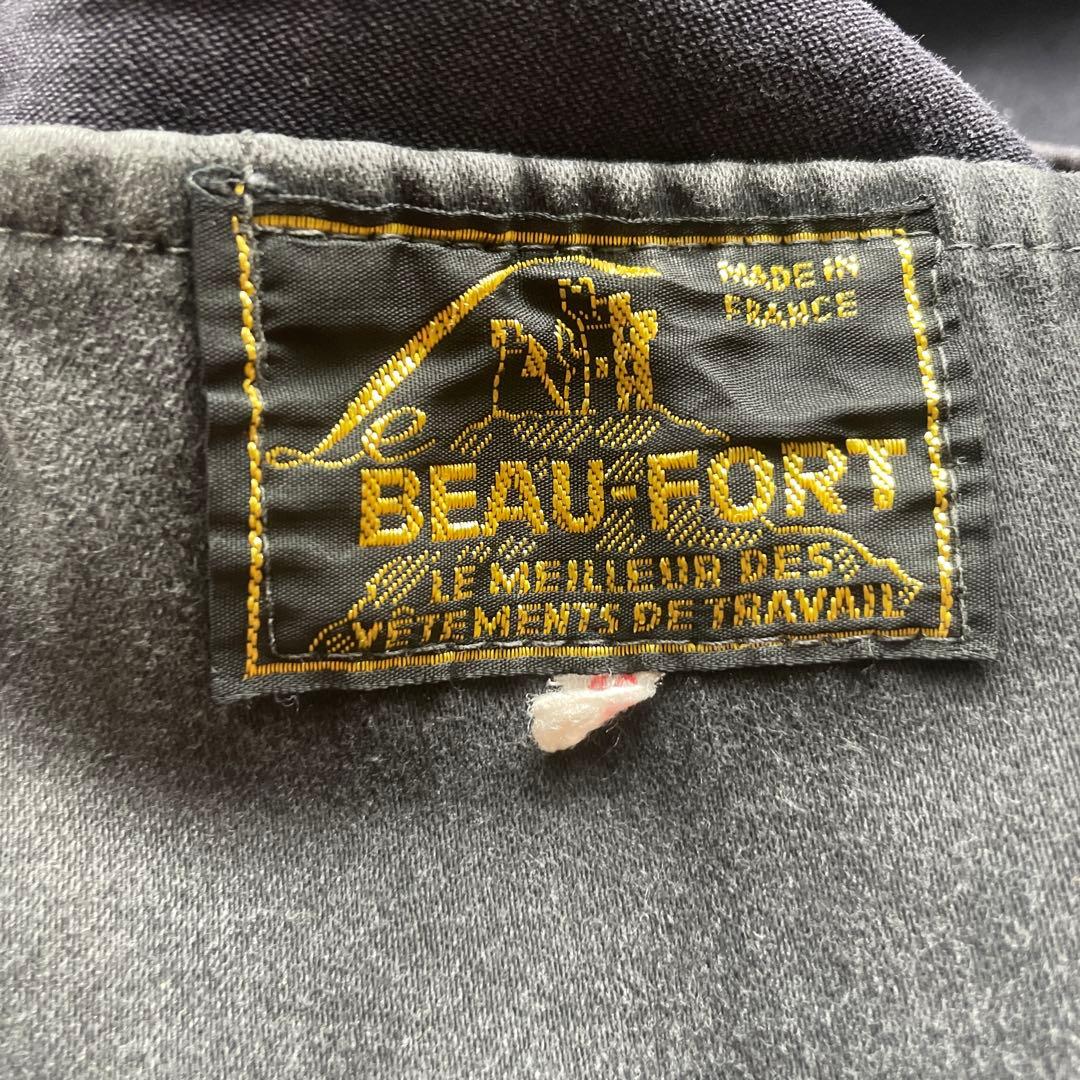 50s BEAU-FORT フランス製 ブラック モールスキン ジャケット 46