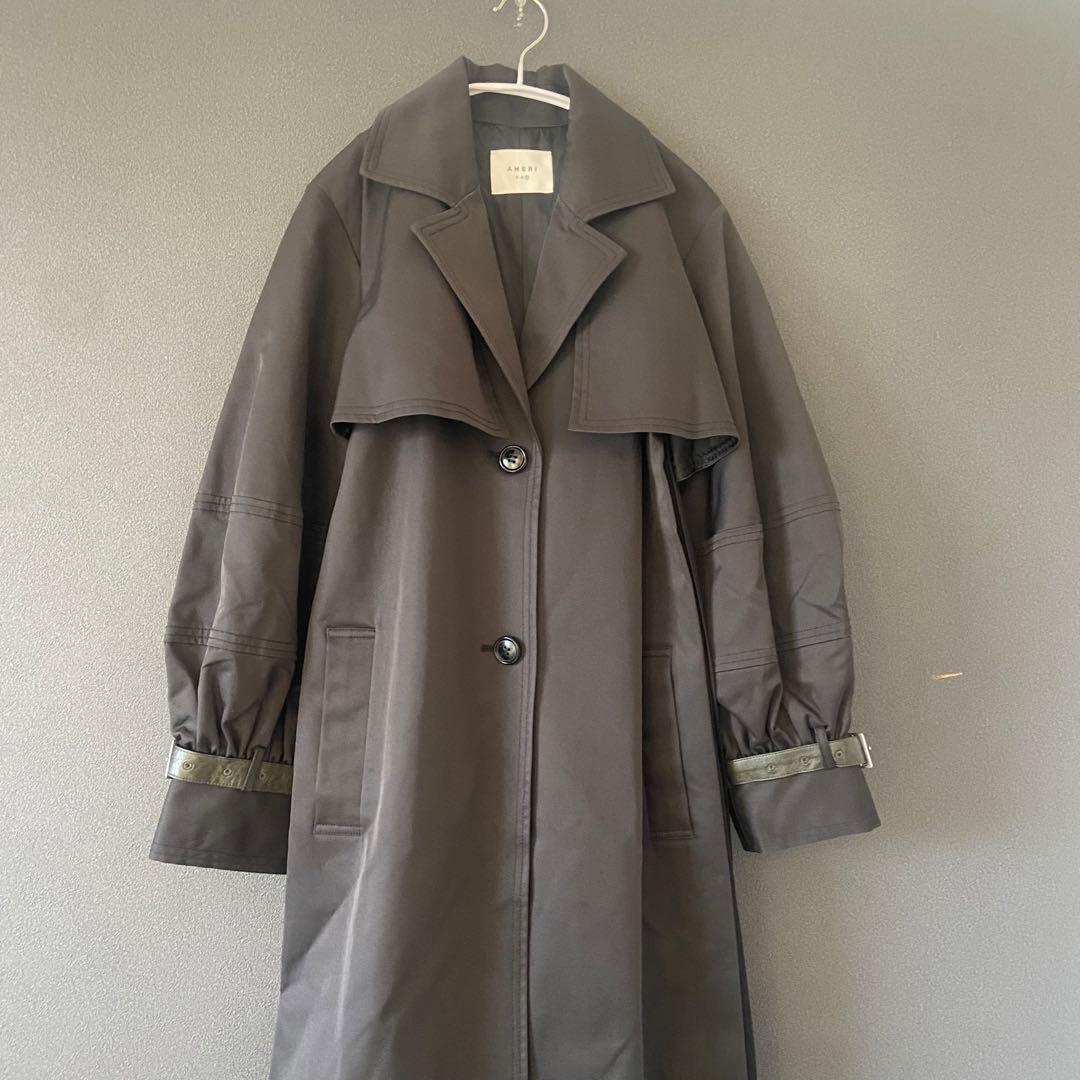 未使用★Ameri★BALLOON SLEEVE PLEATS TRENCH★