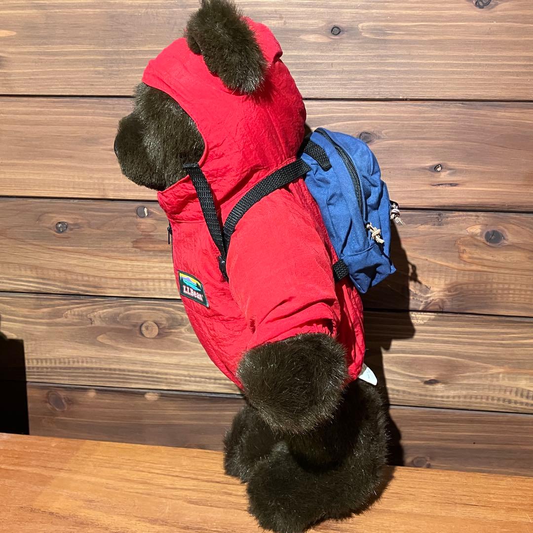 llbean teddy bear コラボ　ぬいぐるみ　アノラックパーカー　赤