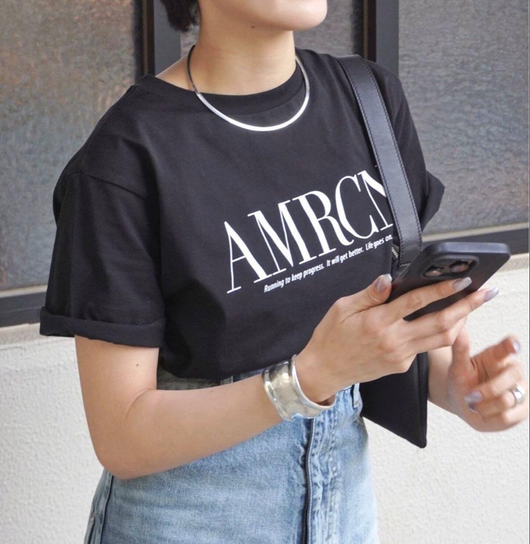 AMERICANA/アメリカーナ　AMRCN ロゴTシャツ
