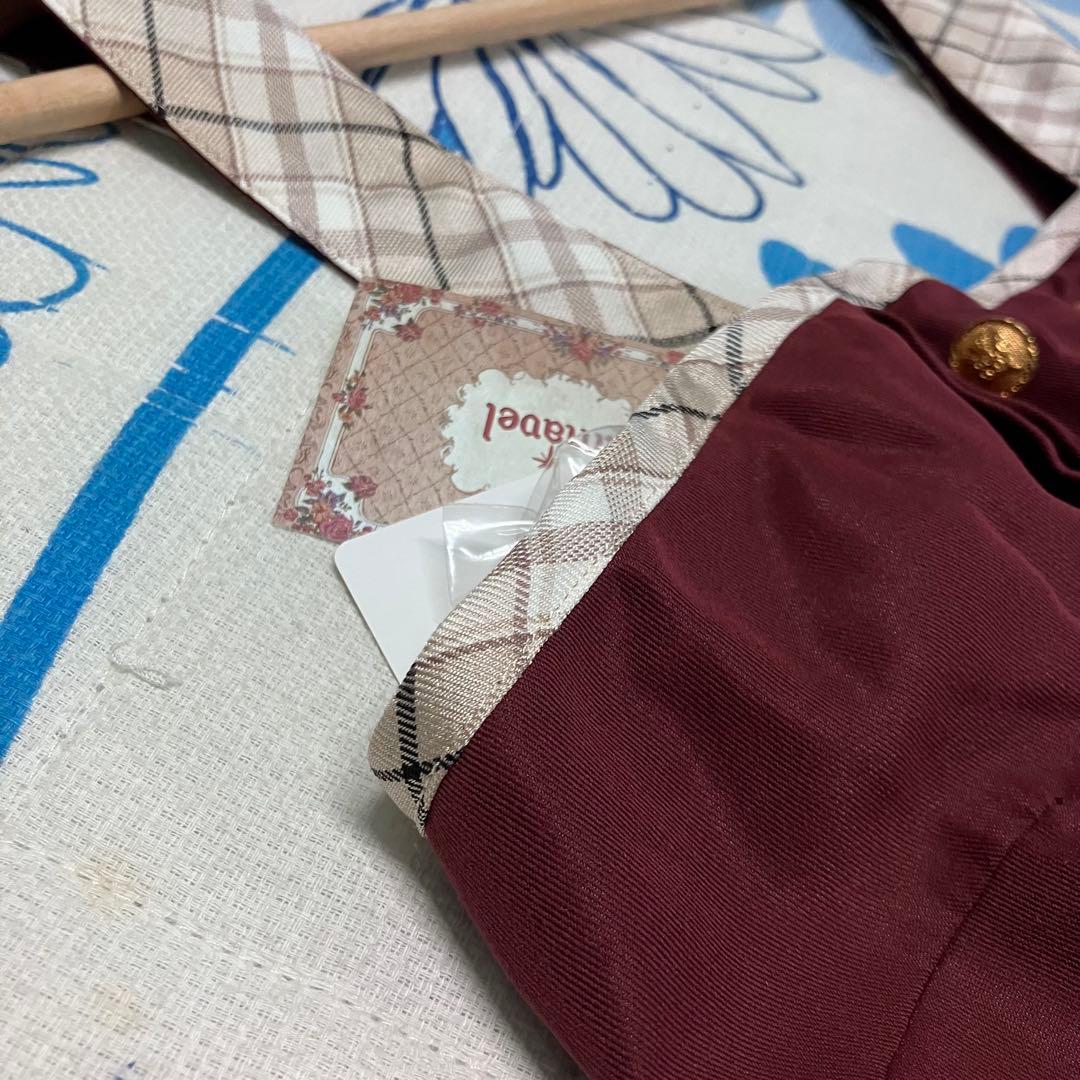 【希少・新品】アマベル　クマ　ベーカリー　刺繍　リボン　ジャンパースカート