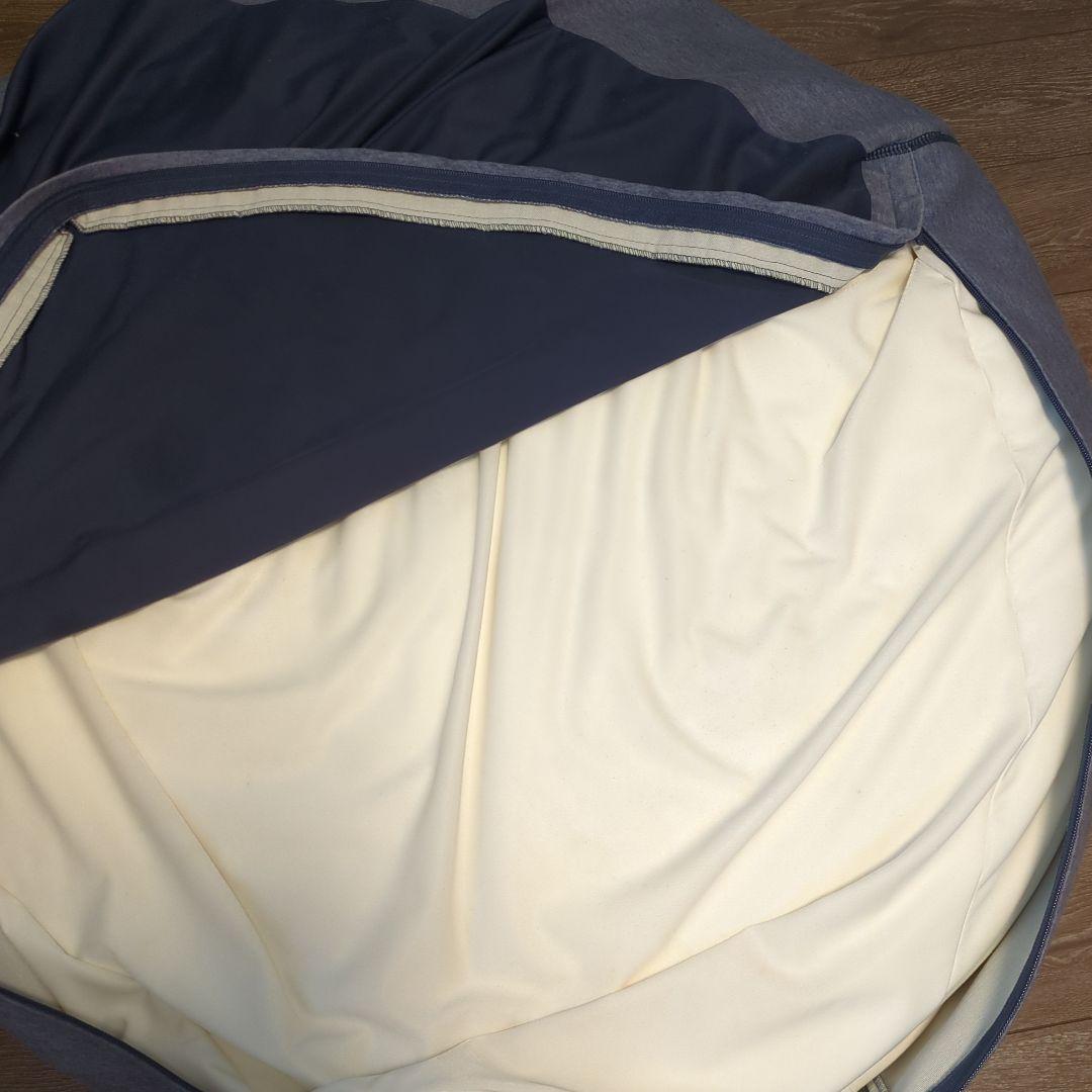 無印良品 人をダメにするソファ 本体 カバー付き 大　 ブルー（デニム風）