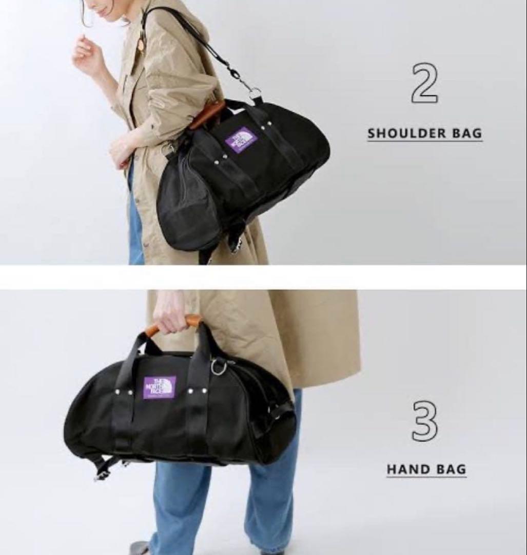 【美品】ノースフェイス パープルレーベル 3way ダッフルバッグ リュック 黒