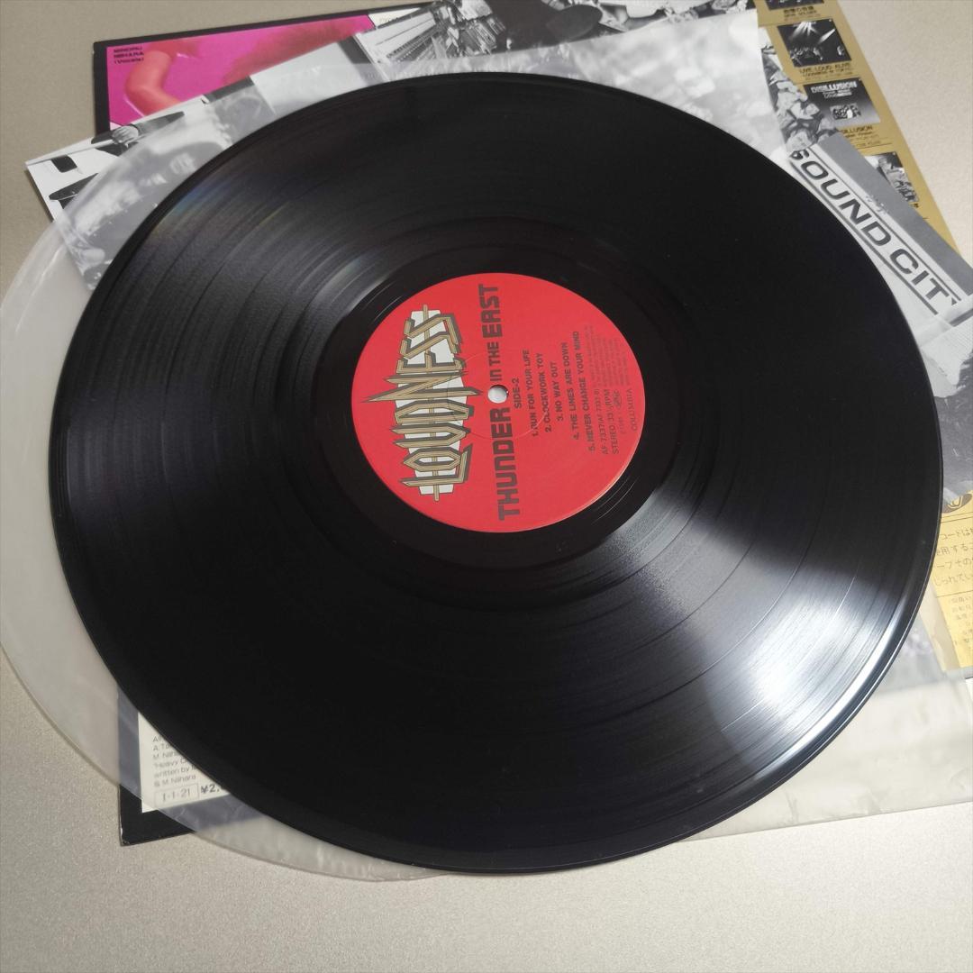 レア ステッカー付 帯付 美品 LP ラウドネス サンダー・イン・ジ・イースト