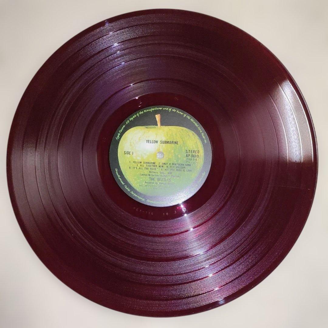 【♦レプリカ帯付き、赤盤ＬＰレコード】ビートルズ／イエロー・サブマリン