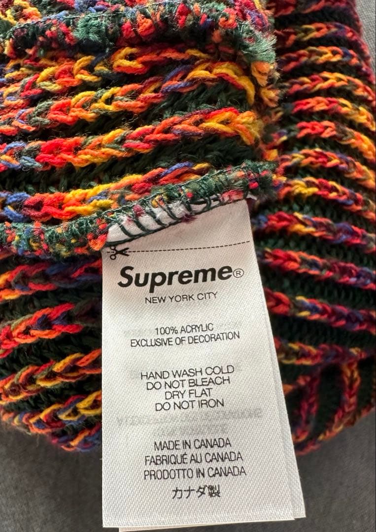 帽子 25fw SUPREME Rainbow Loose Gauge Beanie