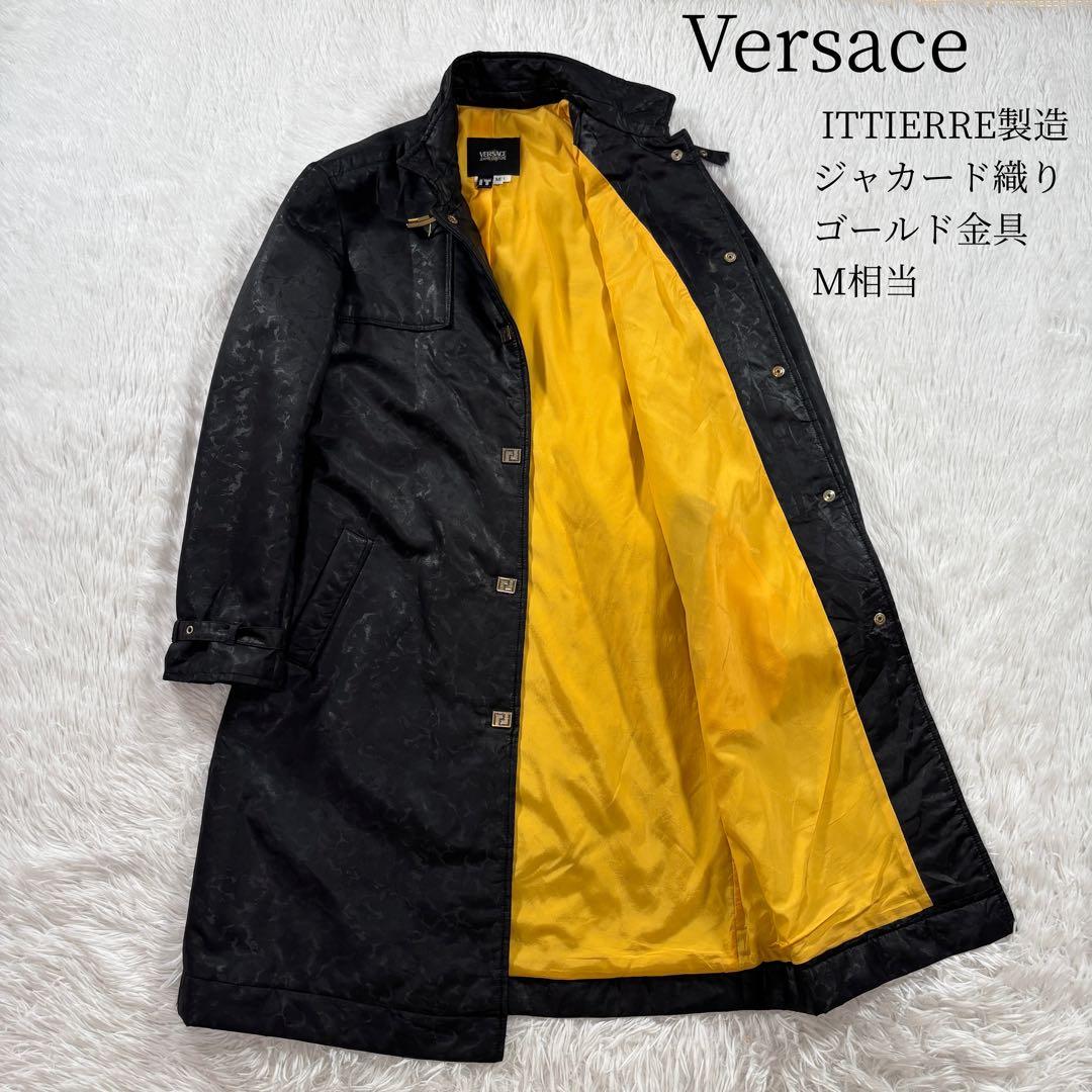 希少 ヴェルサーチジーンズクチュール ロングコート イタリア製 ゴールド金具