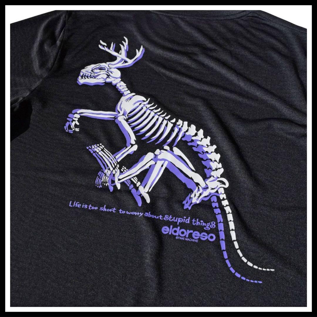 ELDORESO エルドレッソ ダイナソーTシャツ ユニセックス L ブラック