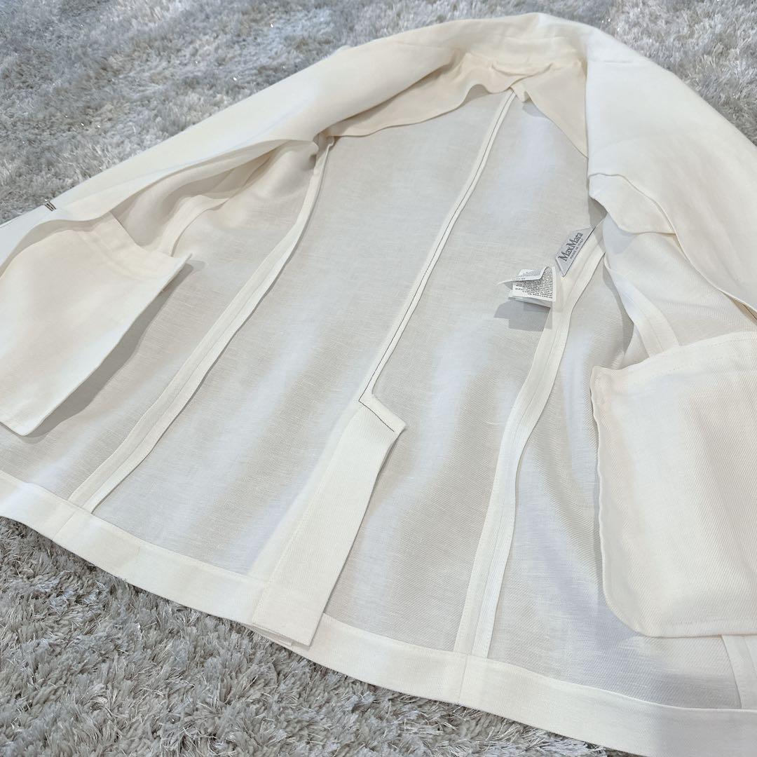 MAXMARA マックスマーラ リネン　テーラード　ジャケット