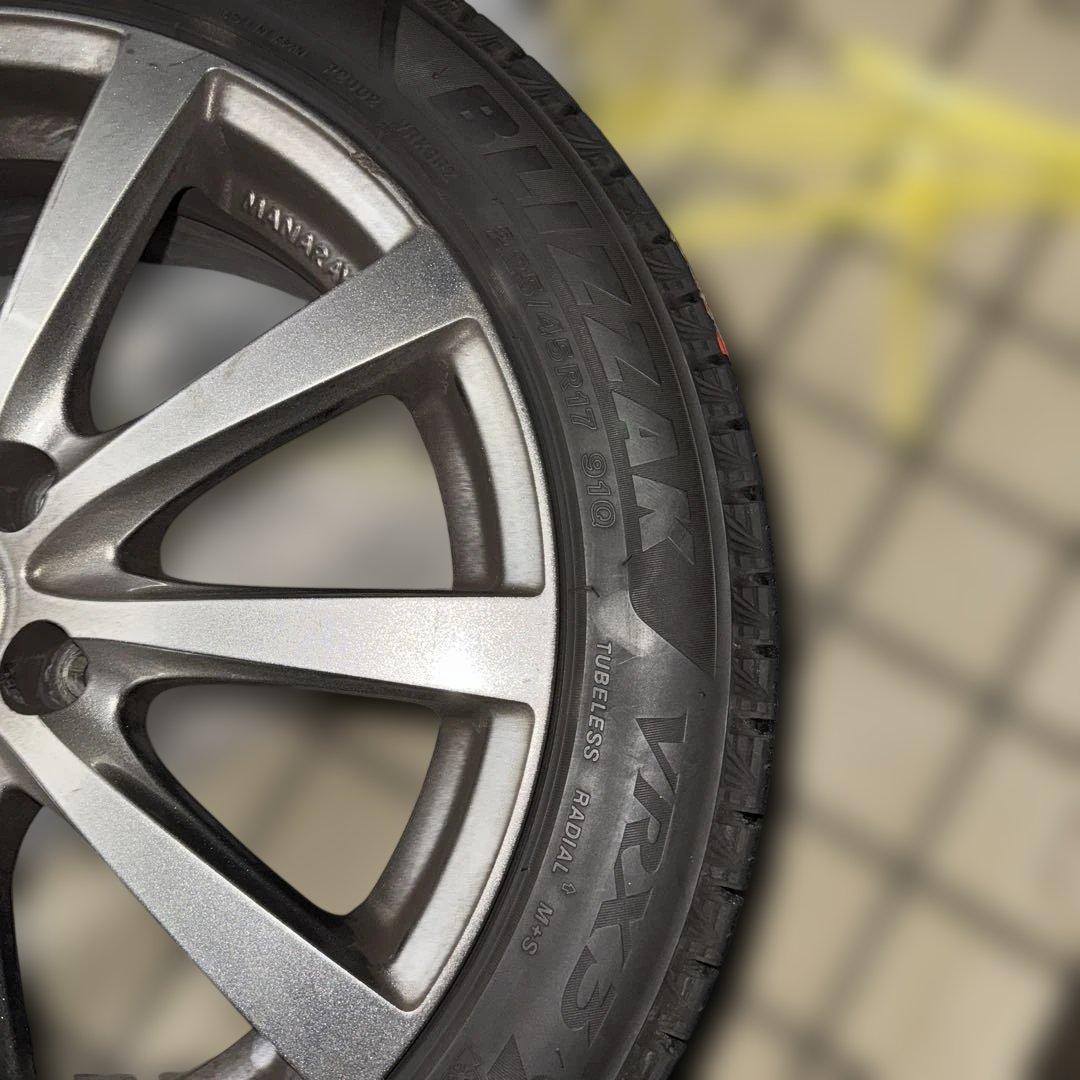 23年39週ブリザックVRX3 225/45R17ホイールセットPCD114.3