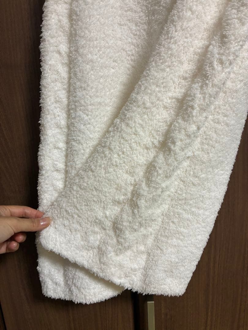 新品　ジェラートピケ　部屋着 もこもこパンツ　ホワイト　F