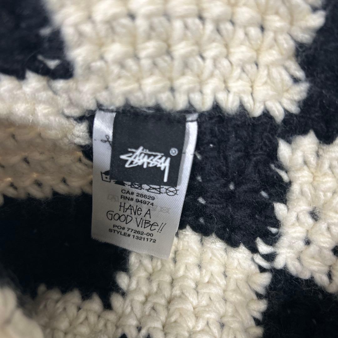 Stussy チェック柄ニット帽