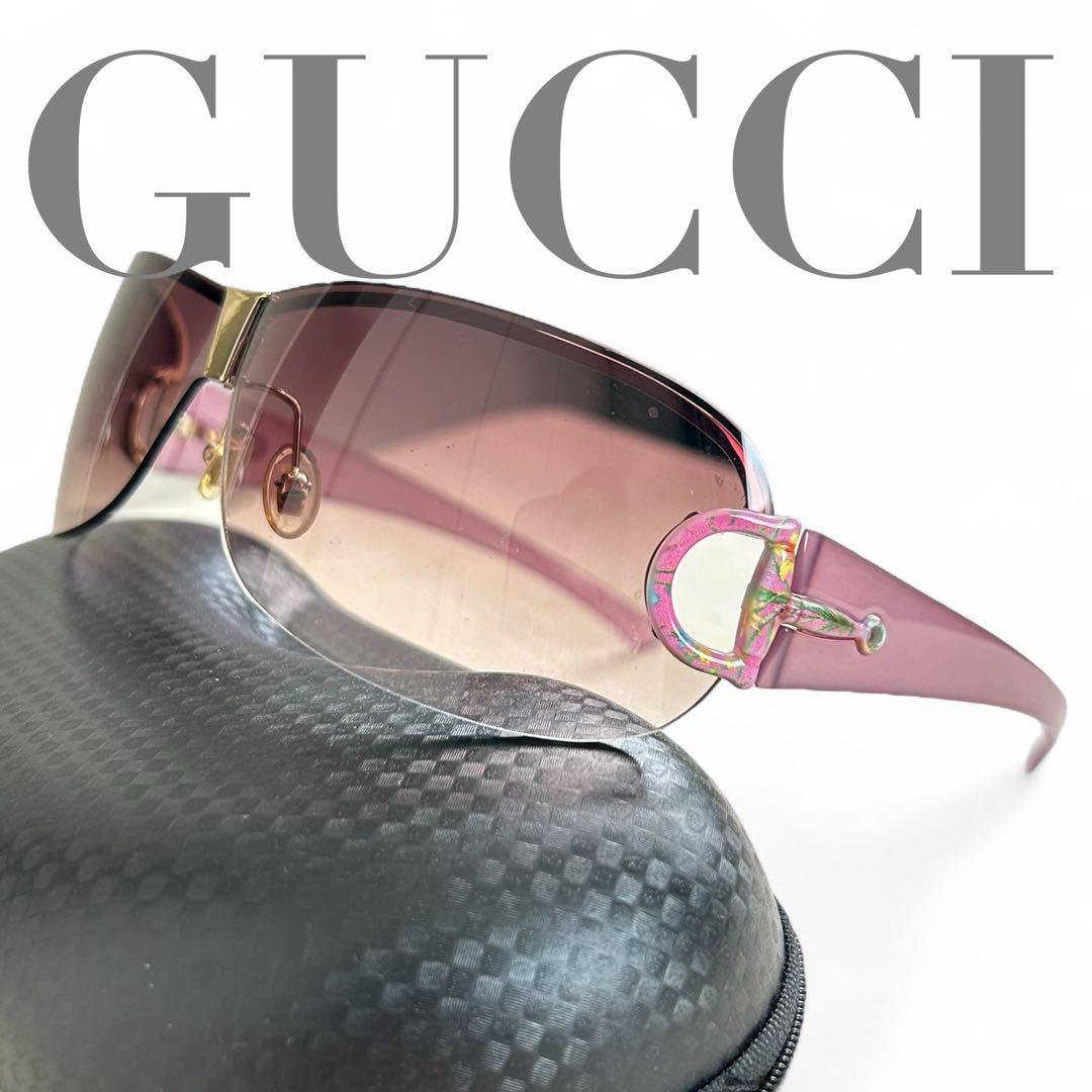小物 GUCCI horsebit rimless sunglasses y2k