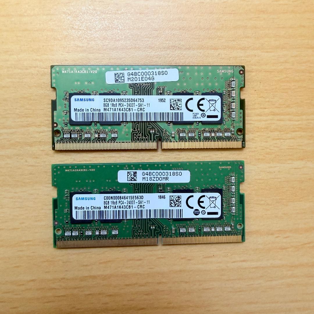 桜*様 【SAMSUNG】 DDR4-2400T 8GB メモリ2枚セット計16