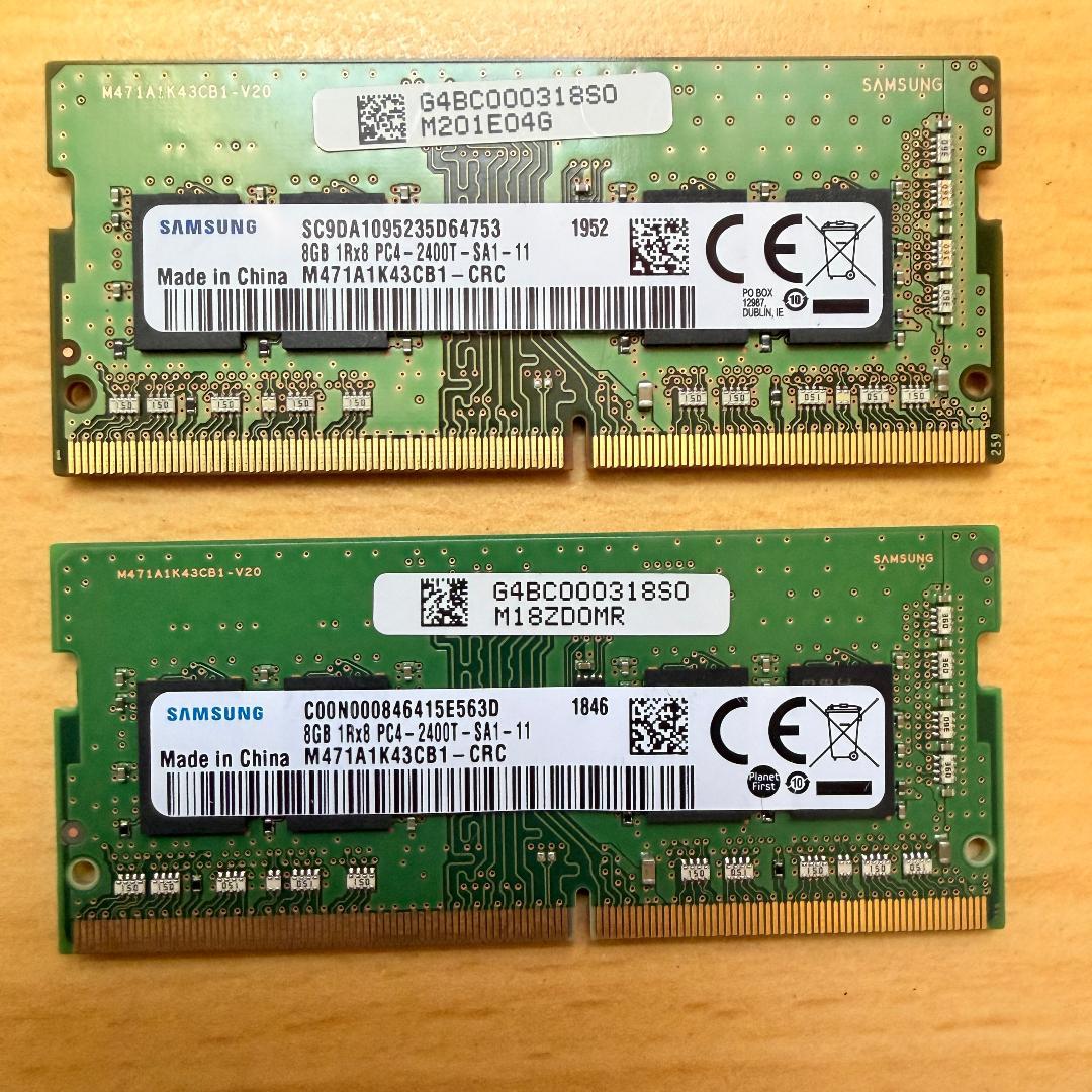 桜*様 【SAMSUNG】 DDR4-2400T 8GB メモリ2枚セット計16
