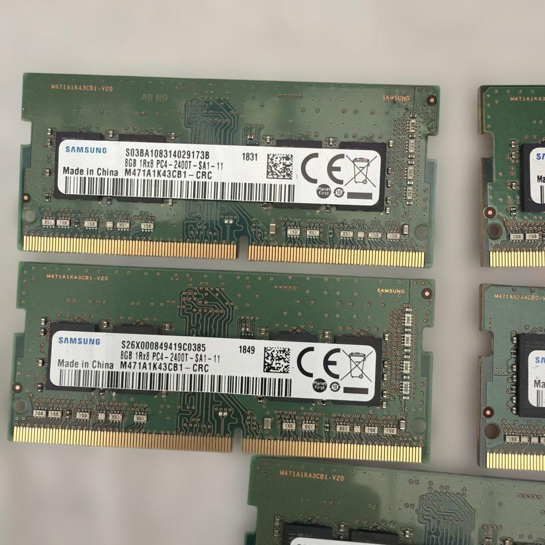 プ*っ様 ノートPC用メモリ　8GB 5枚