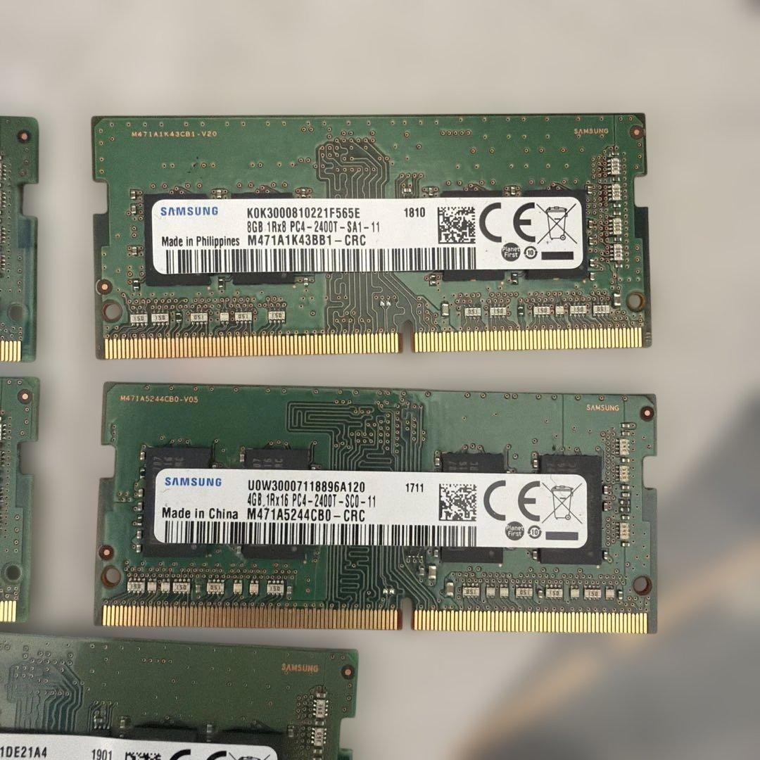 プ*っ様 ノートPC用メモリ　8GB 5枚