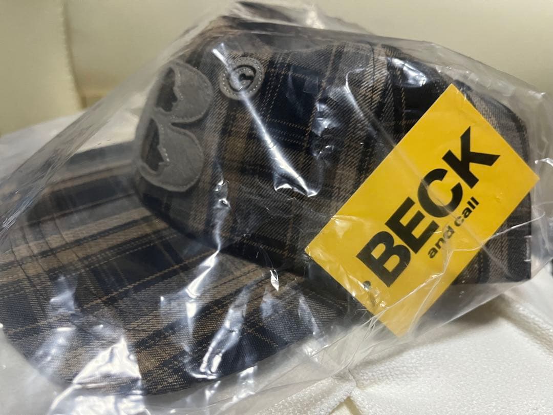【新品】Beck and Call ワッペンチェックキャップ