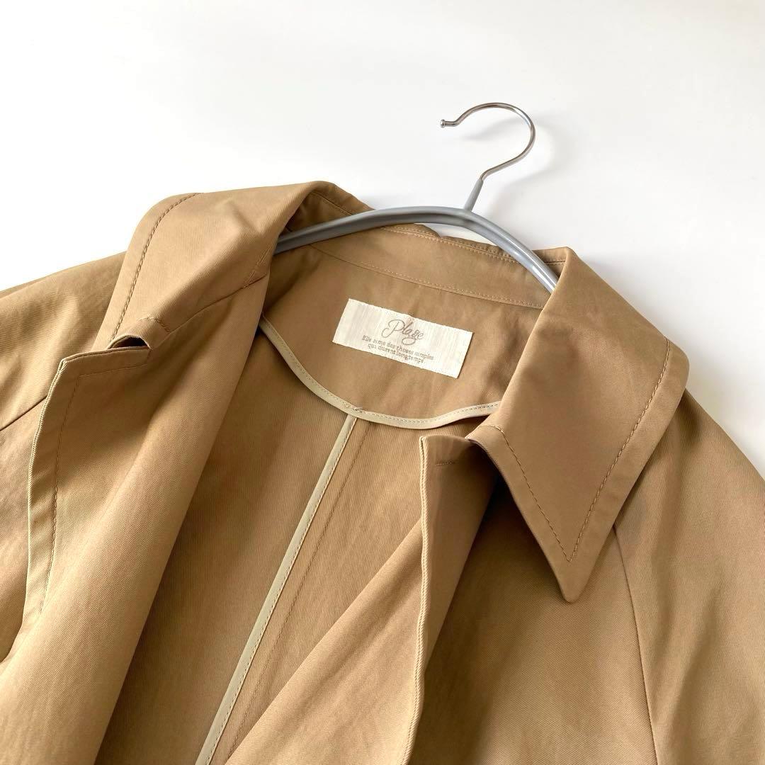 リンゴPlage✨定価4万円　ステンカラーコート　ロングコート　トレンチ