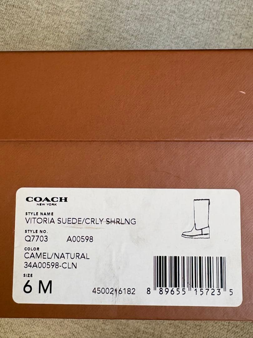 COACH コーチ　ムートンブーツ　サイズ6