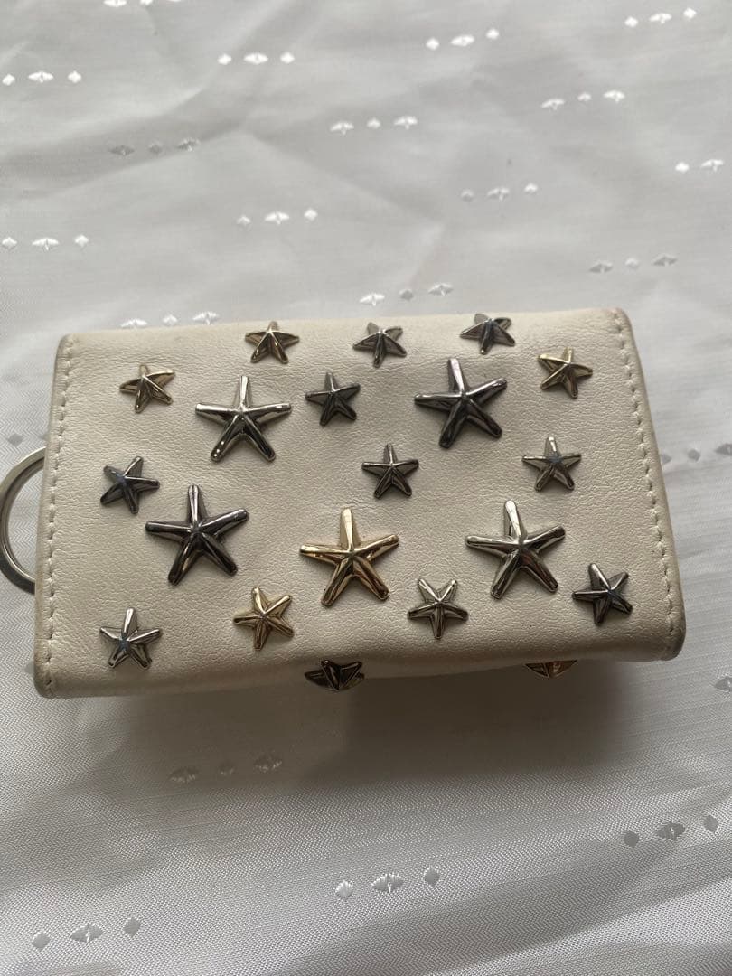 JIMMY CHOO ジミーチュウ 二つ折り財布 /キーケース　セット　白
