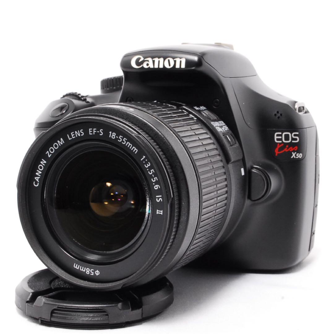 ショット数少なめ◆Canon Kiss X50◆初めてのカメラに◆一眼レフカメラ