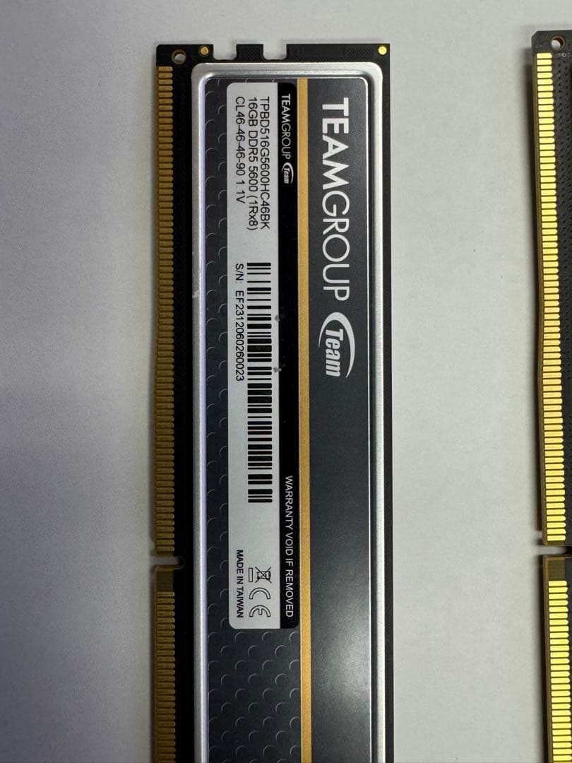 TEAMGROUP ELITE DDR5 メモリ 16GB 2枚