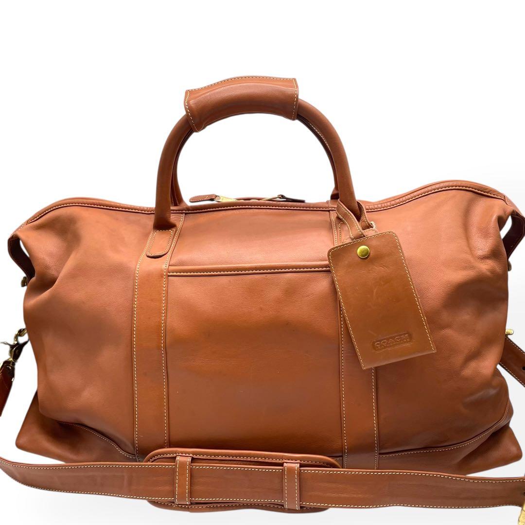 良品　COACH オールドコーチ 2wayボストンバッグ ブラック ブラウン