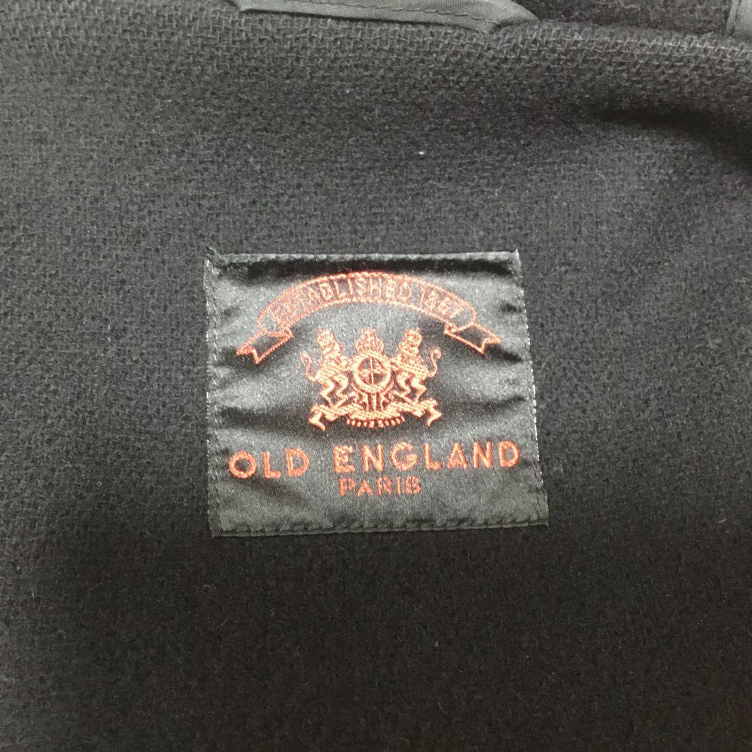 OLD ENGLAND ダッフルコート 黒 ブラック 34 WOOL 毛100％