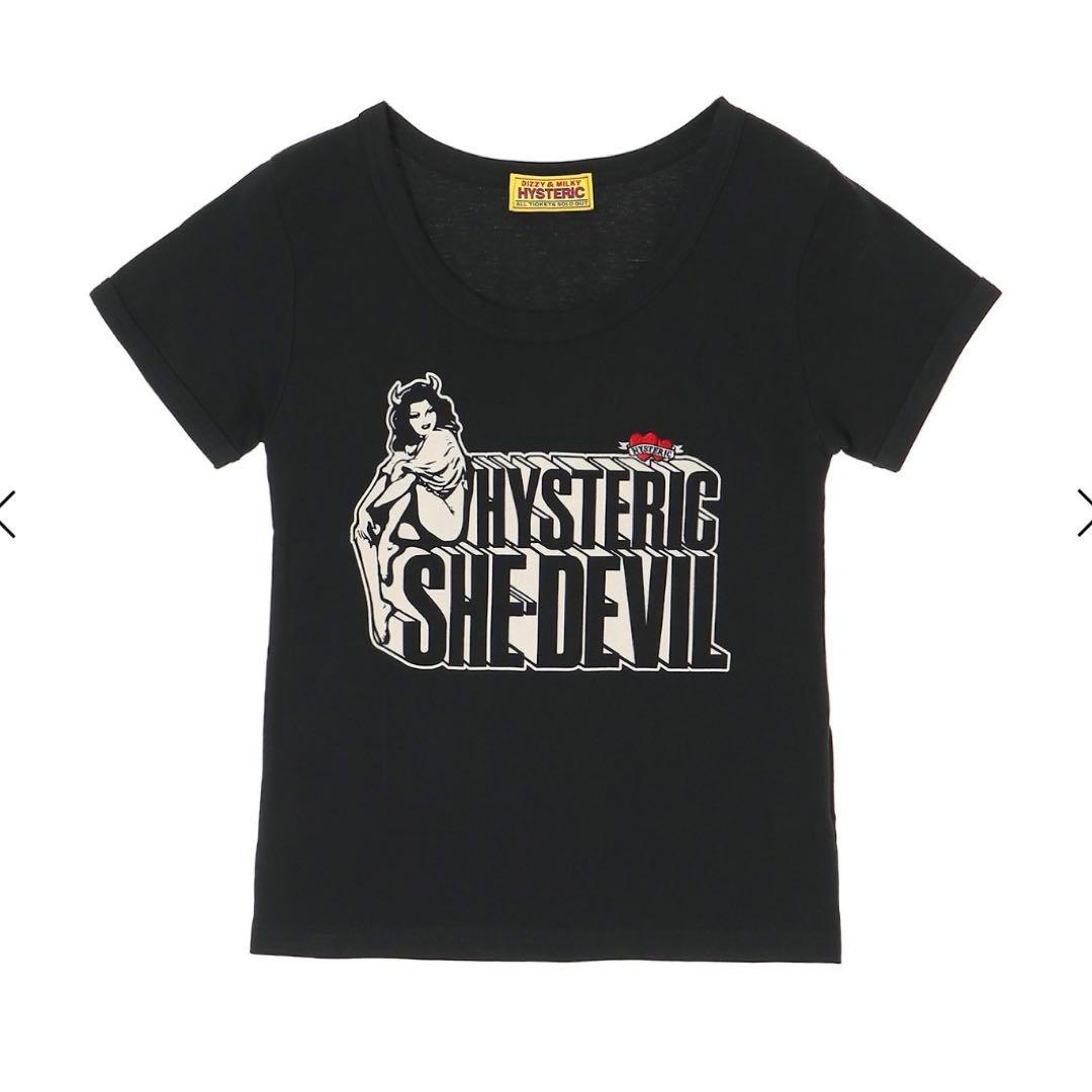 ヒステリックグラマー　SHE DEVIL HEART刺繍 チビTシャツ