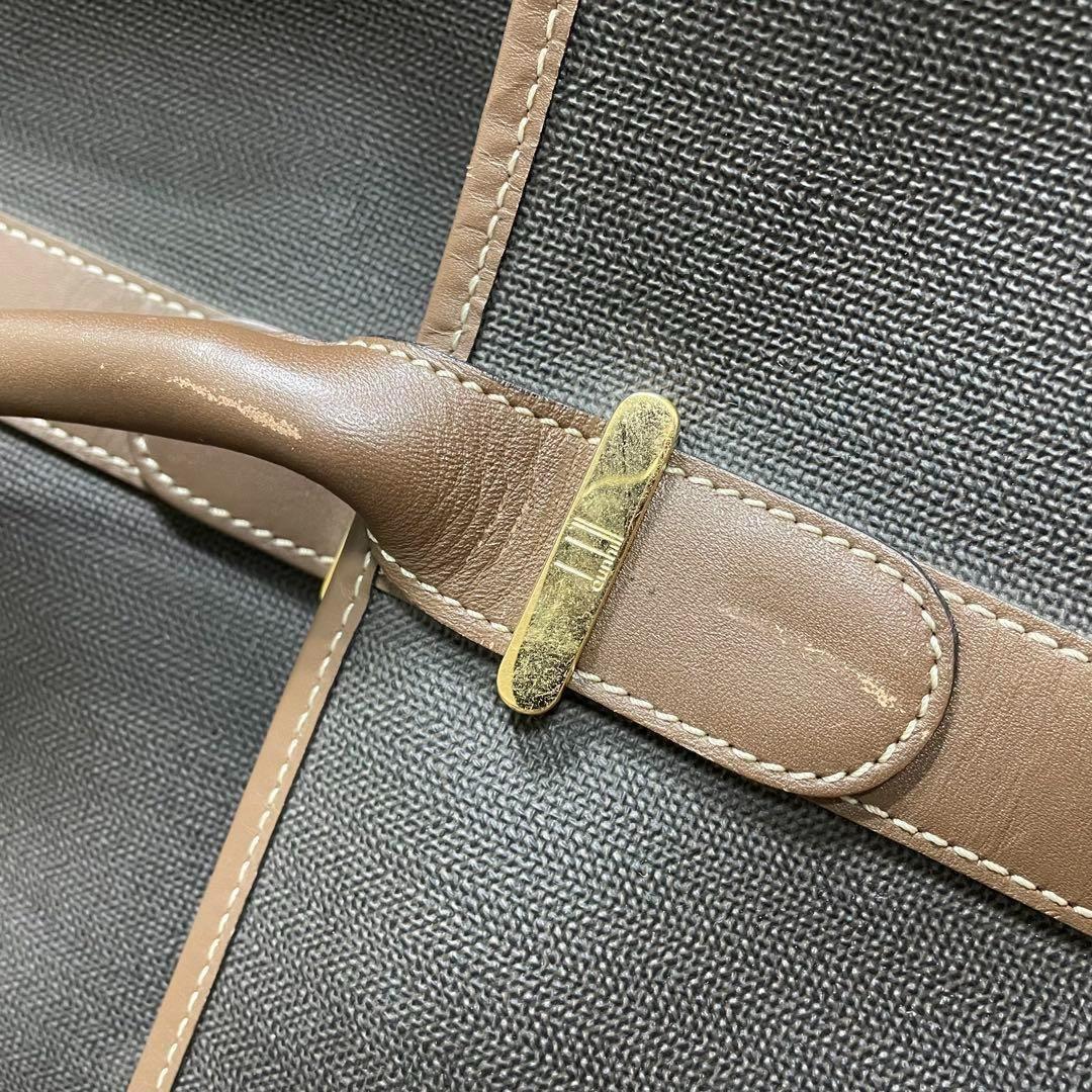 Dunhill ダンヒル ボストンバッグ　大容量　修学旅行　レトロ　金色金具