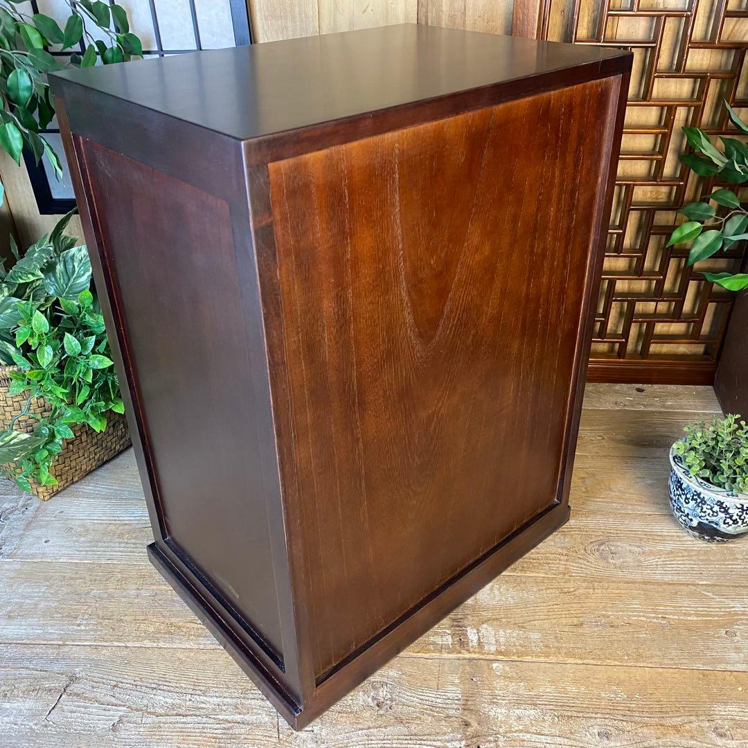 訳あり品！【132】民芸家具桐材多引き出しチェストタンスD48㎝×65㎝完成品