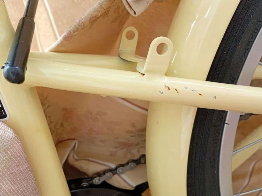 AIJYU 自転車　折りたたみ　20インチ　アイボリー　大人用　６段階ギア