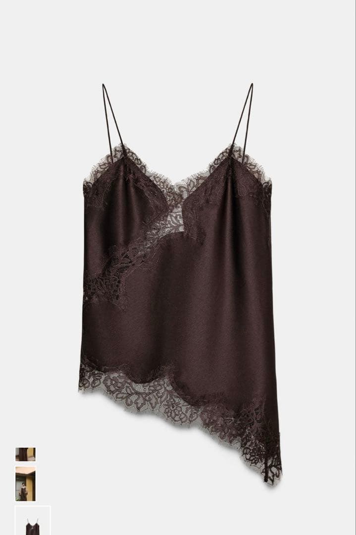 ZARA レーストリムキャミソール