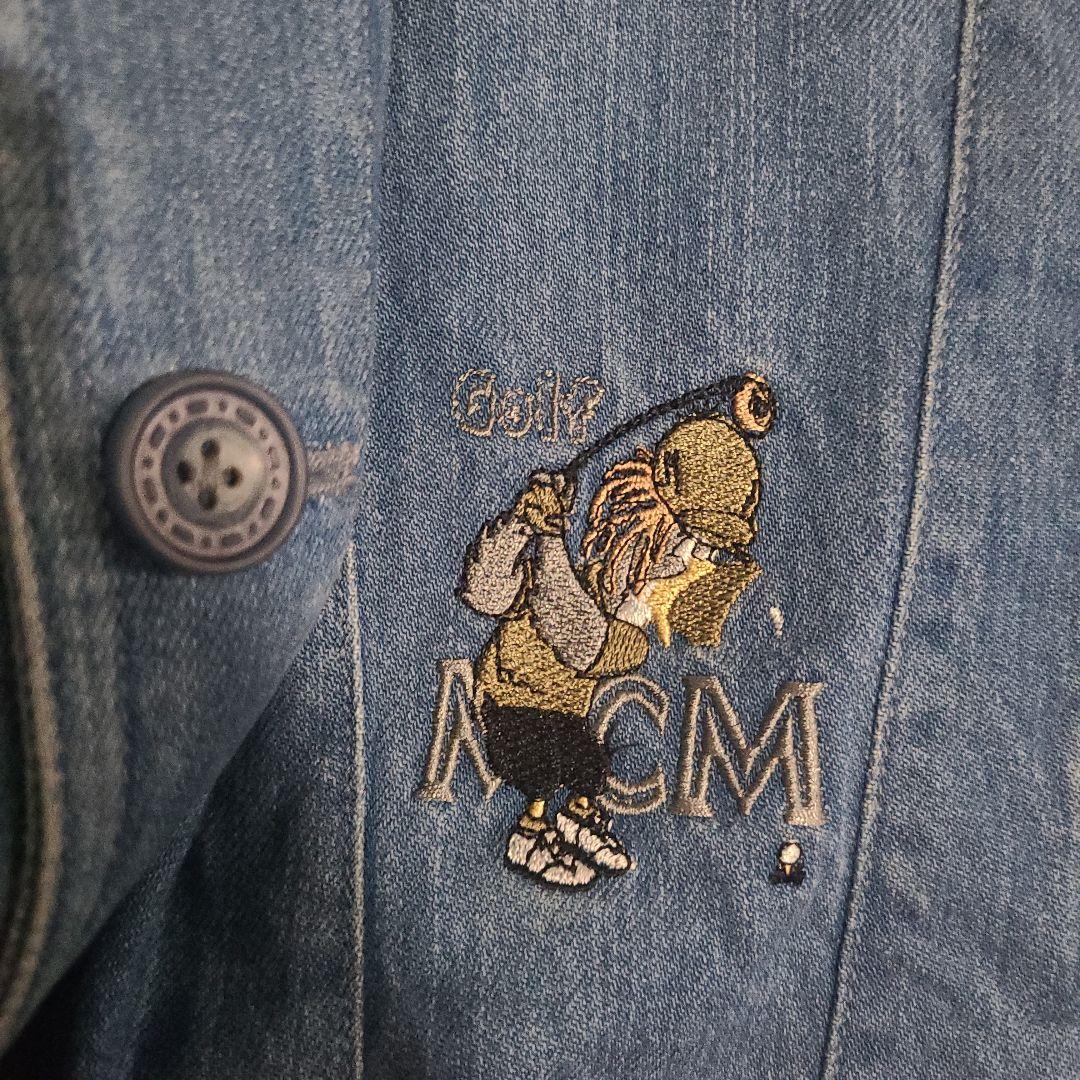 90s MCM デニムセットアップ　インディゴ　トラウザーズ